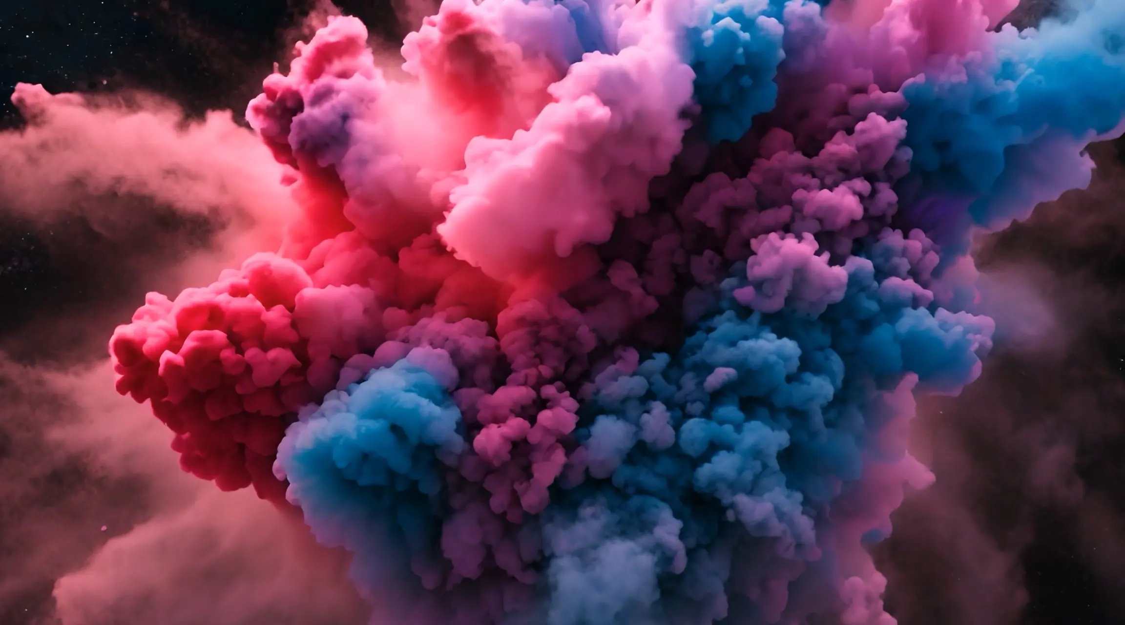 Color Burst Smoke Explosion Vivid Backdrop Clip